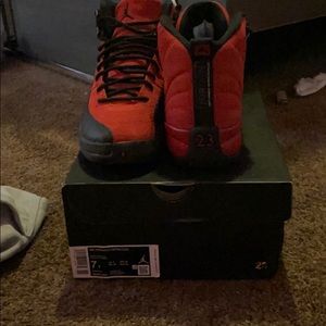 Jordan retro 12s red (top) black (bottom)